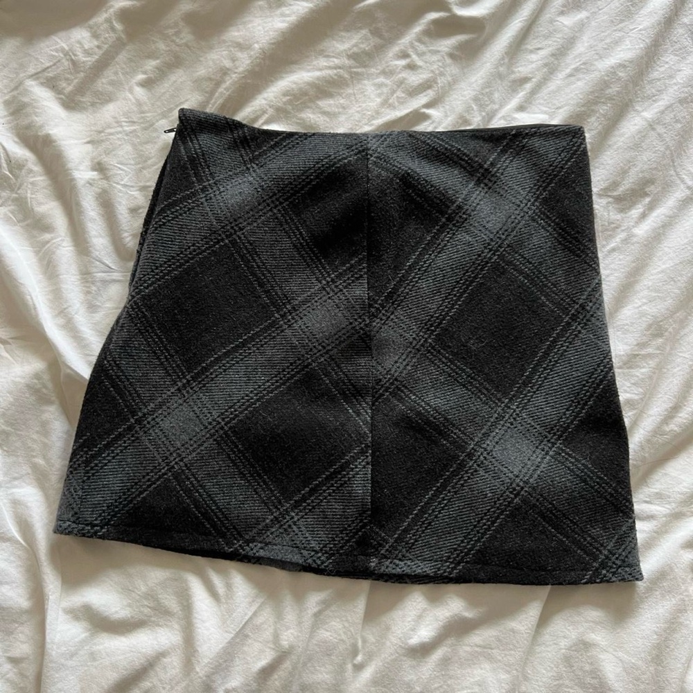 Vintage 90s Dynamite Black Plaid Mini Skirt - Picture 2 of 8